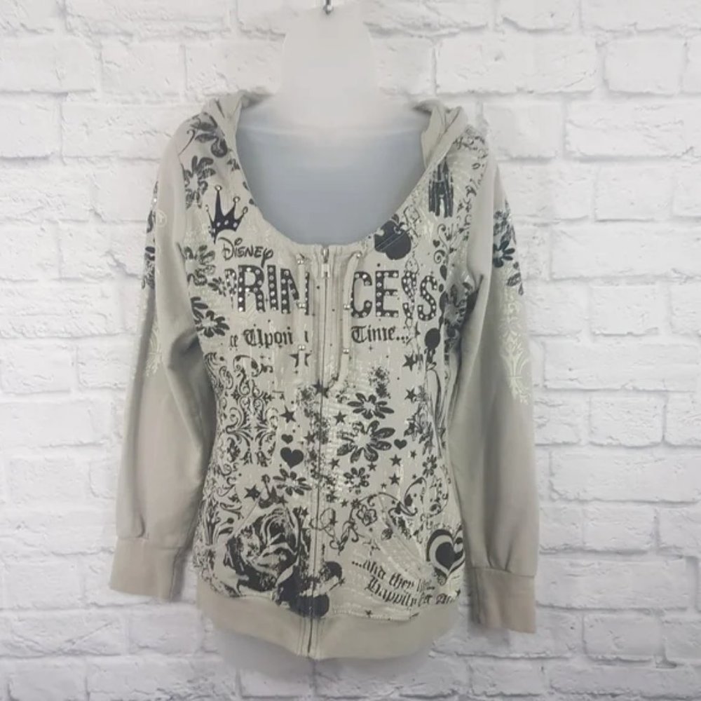 Disney Parks "Princess" Graphic Blinged Zip Up Jacket